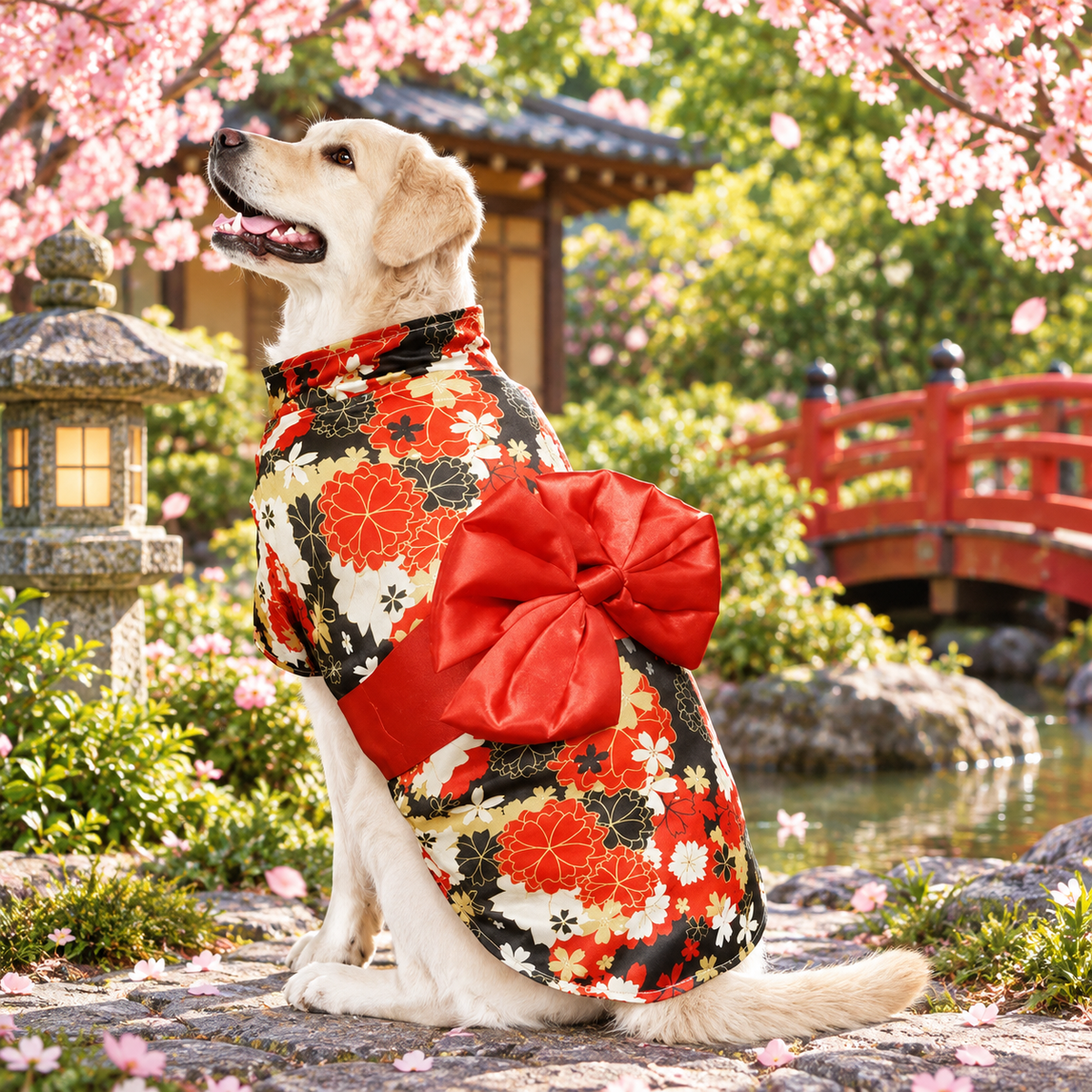 Red Kimono Pet Costume
